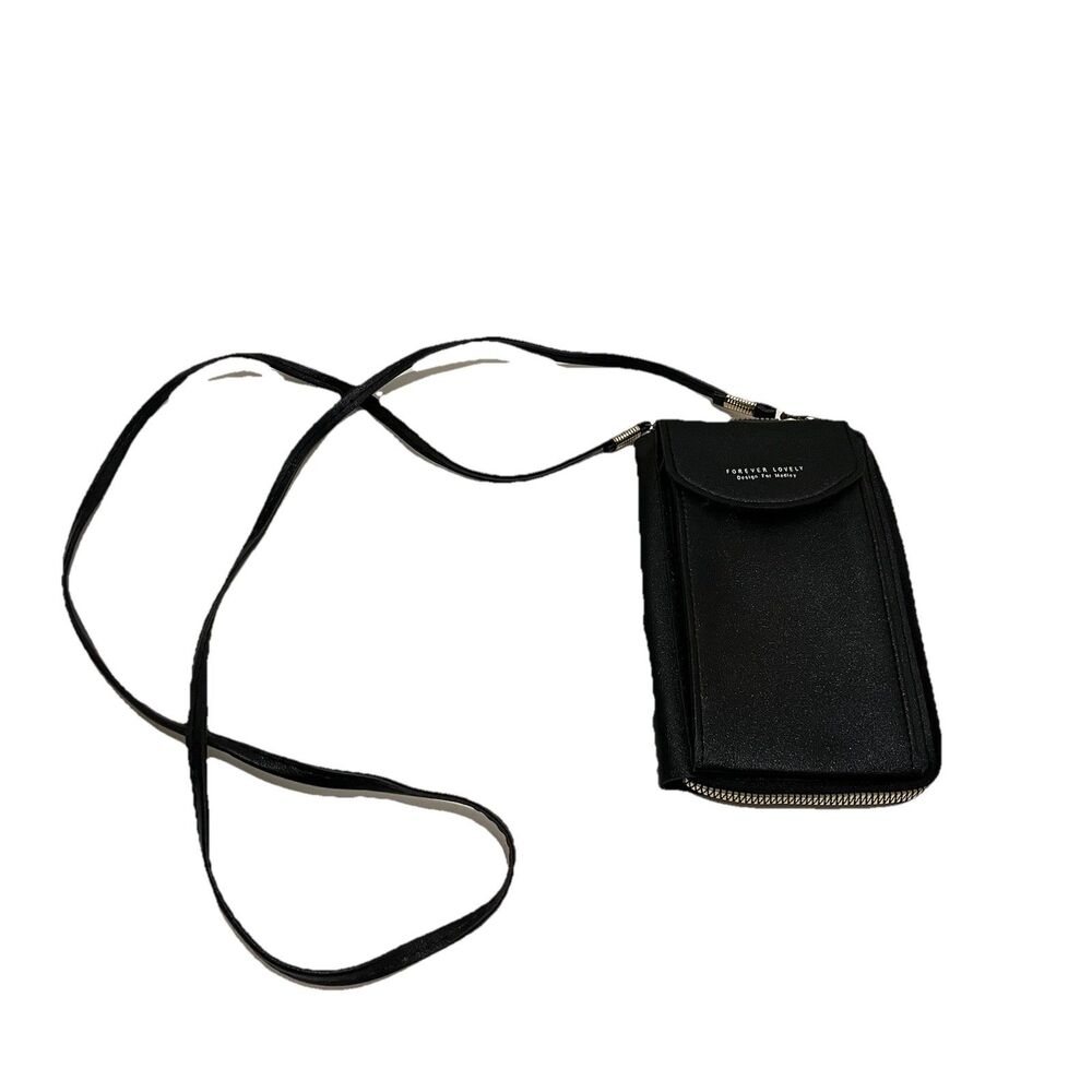 Forever Lovely Design for Madley Clutch Cell Phone Wallet Crossbody Purse Black